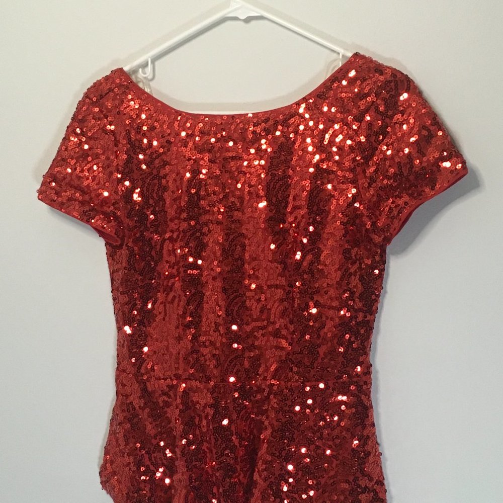 RED SEQUIN TOP